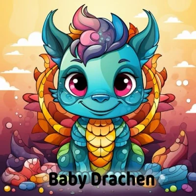 Abbildung von Das Baby Drachen Fantasy Malbuch für Erwachsene und Kinder (Fantasy Malbücher)