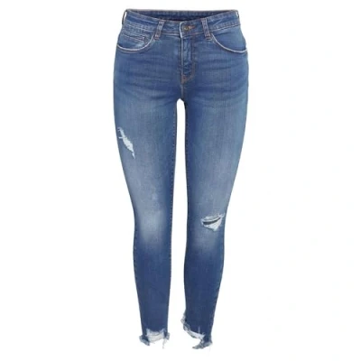 Abbildung von Noisy May Nmkimmy Destroy Jeans Skinny Fit, Damen, Größe: 30x32, Dark blue denim