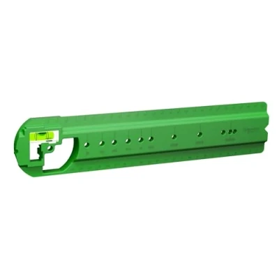 Abbildung von Schneider Electric Multifix Air Markierungsschablone und Wasserwaage Grün IMT35043
