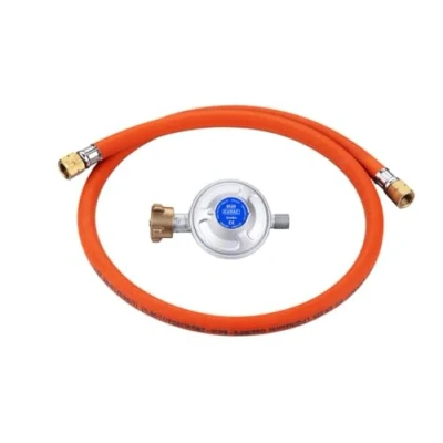 Abbildung von Cadac Camping Gasgrill Gasdruckregler Universalregler 50mbar inkl. Schlauch 1/4&#039;&#039; BSP