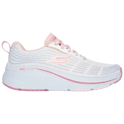 Abbildung von Skechers Performance MAX Cushioning Elite 2.0 Laufschuh Neutral, Damen, Größe: 38, White/blue/light pink Schuhe