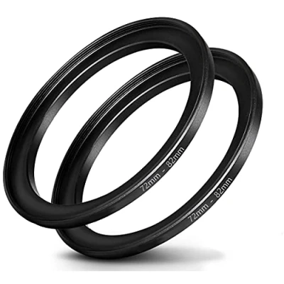 Abbildung von Step Up Ring für Kamera Objektiv Filter, 72 mm bis 82 Premium Aluminium, 2 Stück