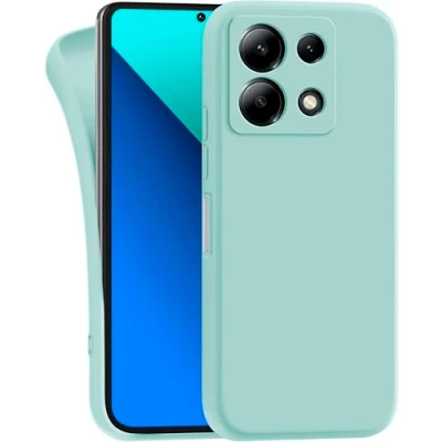 Abbildung von MyGadget Hülle kompatibel mit Xiaomi Redmi Note 13 5G robuste Handyhülle TPU Case Slim Silikonhülle Back Cover Kratzfest Schutzhülle Matt Mint