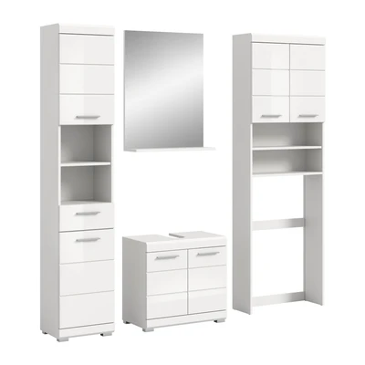 Abbildung von INOSIGN Badmöbel Set &quot;Siena, 4 teilig, bestehend aus:&quot;, (Set), Hochschrank, WBU, Badspiegel, Waschmaschinenumbauschrank
