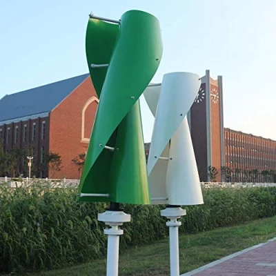 Abbildung von 800W Vertikale Windkraftanlage 12V 24V 48V Windgenerator Heimgebrauch Windräder 2 Klinge Windturbine mit MPPT Laderegler (48V weißer Klinge)