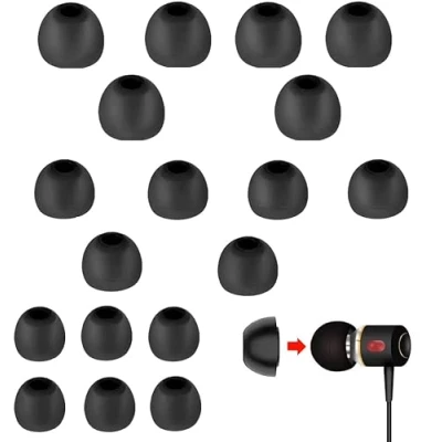 Abbildung von 9 Paar Ersatz Silikon Ohrstöpsel, Aufsatz In Ear Gummi Ohrpolster, rutschfeste Ohrstöpsel für Fast Alle Headset Klein Größe 3 Größe(S/M/L)
