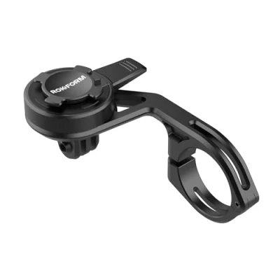 Abbildung von Rokform Über die obere Fahrrad Handyhalterung, passend für 4 Größen von 22,235 mm, Fahrradlenkerhalterung mit Drehverschluss iPhone, Galaxy, Pixel Hüllen oder Universal Adapter (schwarz)