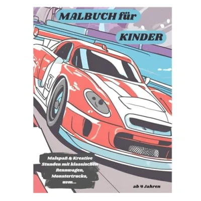 Abbildung von Malbuch für Kinder: Coole Autos und Rennwagen kleine Künstler