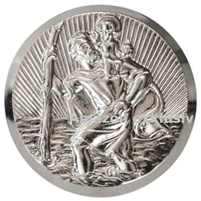 Abbildung von Richter Heiliger Sankt Christophorus Medaille Emblem Plakette 42 mm selbstklebend