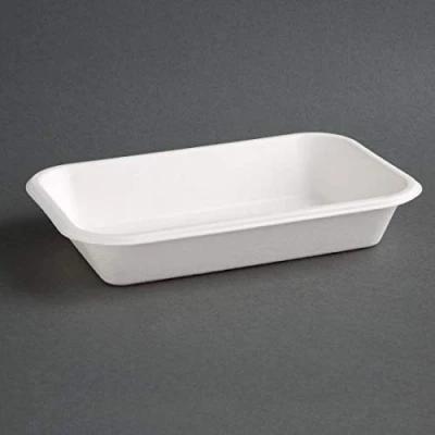 Abbildung von Fiesta Green FC531 Kompostierbare Bagasse Lebensmitteltabletts, 680 ml, 50 Stück