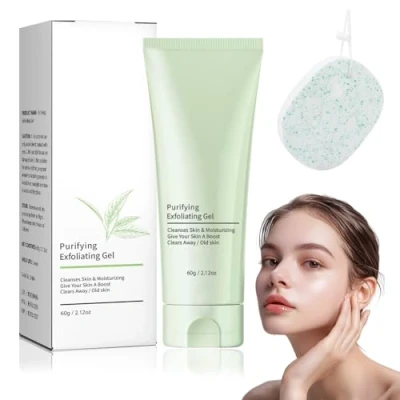 Abbildung von Purifying Exfoliating Gel, Scrub, Gel Moisturizing Cleanses Skin Give, Deep Cleansing Face and Body Scrub for Men Women