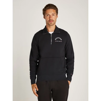 Abbildung von Tommy Hilfiger Roundall Stand Collar ZIP Sweatshirt, Herren, Größe: Medium, Black