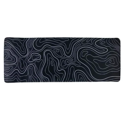 Abbildung von lachineuse XXL Mauspad Topografische Karte Schwarz 800 x 300 3 mm originelle Deko rutschfest und wasserfest Büro Geschenkidee Japan Asien