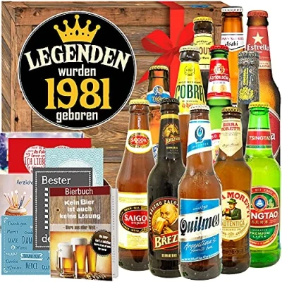 Abbildung von Legenden 1981 / Geschenk für Mann Geburtstag/Biere aus aller Welt