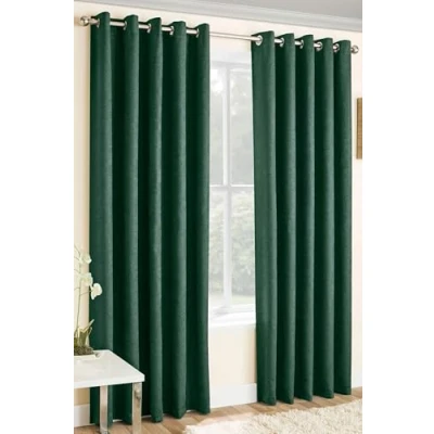 Abbildung von Enhanced Living Vogue Thermo Vorhänge mit Ösen, geräuschreduzierend, für Schlafzimmer und Wohnzimmer, 168 x 229 cm, Grün