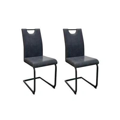 Abbildung von byLIVING Freischwinger &quot;Banff (2er Set)&quot;, (Set), mit Griff, Gestell Metall schwarz, Küchenstuhl, diverse Bezüge