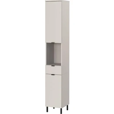 Abbildung von Germania Hochschrank GW Arcena 1393 572, in Kaschmir, gedämpfte Türen und Schublade, 30 x 190 34 cm (BxHxT)