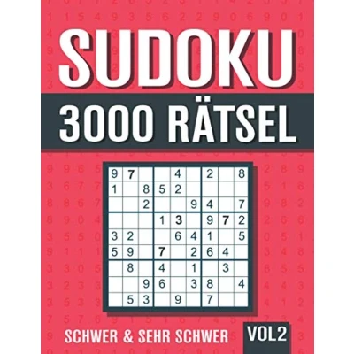 Abbildung von 3000 Sudoku: Großes Sudoku Buch mit schweren und sehr Rätseln Lösungen Vol. 2