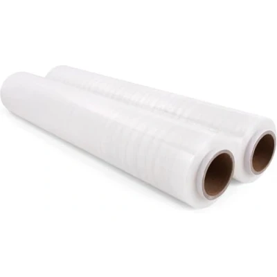 Abbildung von Commerline Stretchfolie Wickelfolie Transparent 50cm 2000gr 2 Rolle Umzugsfolie Möbel Folie Verpackungsfolie