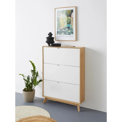 Abbildung von andas Schuhschrank &quot;Pandrup&quot;, mit 3 Klappen, ca. 8 Paar Schuhe pro Klappe, Höhe 125 cm