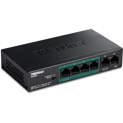Abbildung von Trendnet TE FP051, Unmanaged, Fast Ethernet (10/100), Vollduplex, Power over (PoE), Wandmontage