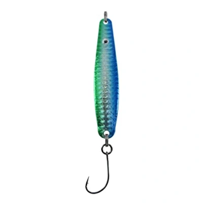 Abbildung von Dega 25g D Einzelhaken Jumper Blinker, 1 Stück, Blau, Hartstahl, Fischhaken
