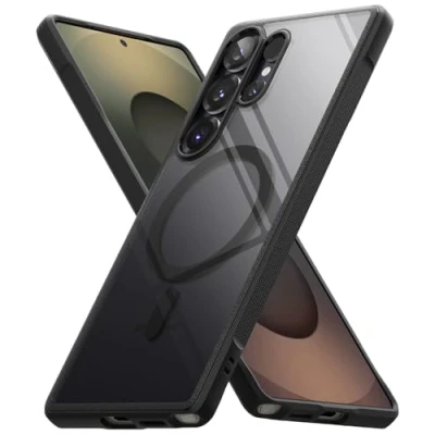Abbildung von Ringke Fusion Bold Magnetic Case [Kompatibel mit MagSafe] für Samsung Galaxy S25 Ultra Hülle, Anti Gelb Sicherer Griff rutschfest Bumper Hart Rückseite Handyhülle Magnet Ladegerät/Zubehör Black