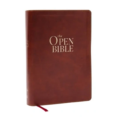 Abbildung von The Open Bible: Read and Discover Bible for Yourself (NKJV Brown Leathersoft, Red Letter, Comfort Print): Nkjv, ... Print