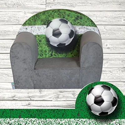 Abbildung von FORTISLINE Kindersessel Abnehmbarer Bezug Weicher Schaumstoff Football Mini Schaumstoffsessel Kindermöbel