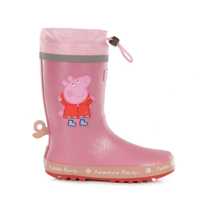 Abbildung von Regatta Peppa Pig wasserdichte Kinder Wanderstiefel. rosa