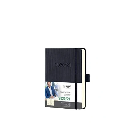 Abbildung von SIGEL C2102 Terminplaner Wochenkalender 2020/2021, 18 Monate, ca. A6, schwarzes Hardcover, mit vielen Extras, Conceptum weitere Modelle