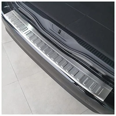 Abbildung von tuning art BL1036 Ladekantenschutz mit Abkantung passend für Citroen C4 Picasso / Spacetourer 2013 2020, Farbe:Silber