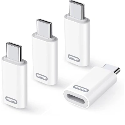 Abbildung von TiMOVO Lightn ing Buchse auf USB C Stecker Adapter, 4 Stück Adapter mit PD 35W Schnell Laden/Datenübertragung für i Phone 15/16/Pro/Pro Max/Plus/iPad Pro/Air
