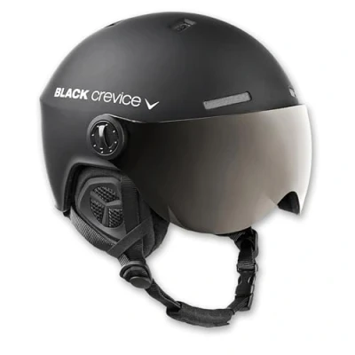 Abbildung von Black Crevice Skihelm mit Visier, Gstaad, BCR143921, schwarz, Gr. M/L