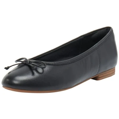 Abbildung von Clarks Damen Fawna Lily Ballerinas, Black Leather, 39 EU