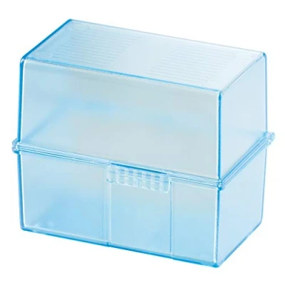 Abbildung von Han Karteibox A7 quer für 300 Karten transluzent blau