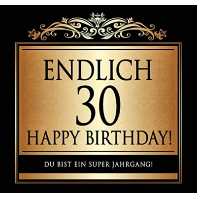 Abbildung von Udo Schmidt Flaschenetikett 30 Geburtstag