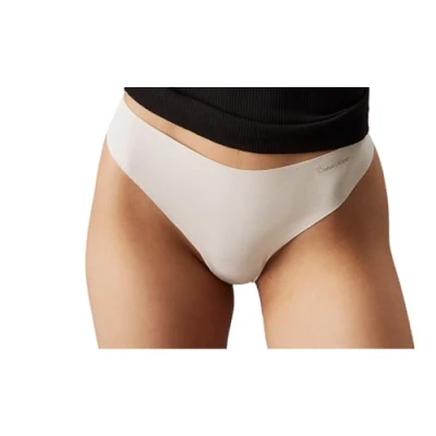 Abbildung von Calvin Klein Underwear Invisibles 3 PACK String Turbulence bone sand, Damen, Größe: Medium, sand