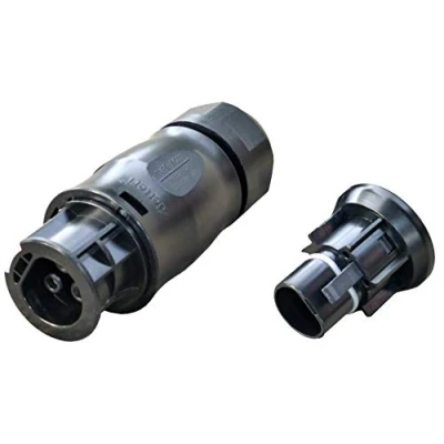 Abbildung von Yubaoly Betteri BC01 Netzanschluss Buchse Netz Stecker mit Endkappe im Set IP67 3 polig 524 DE2
