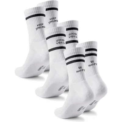 Abbildung von Occulto 3 PACK Statement Tennis Socken, Damen, Größe: 35 38, Happy