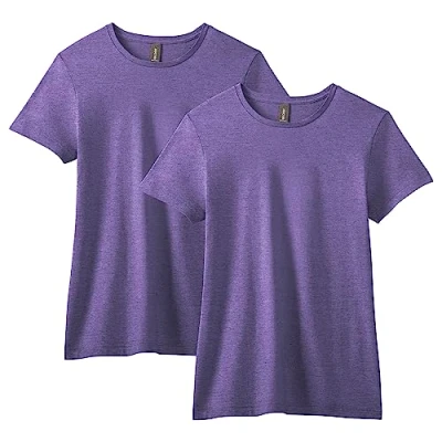 Abbildung von Gildan Damen Softstyle Baumwolle Style G64000l 2er Pack T Shirt, Erikaviolett, Groß