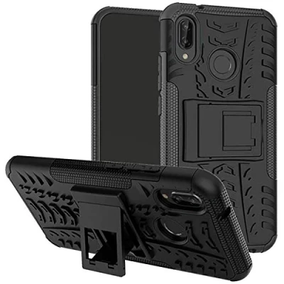 Abbildung von Verco Schutzhülle für Huawei P20 Lite Hülle, Armor Outdoor Handyhülle Case Panzer Hardcase [Cover geeignet Baustelle], Schwarz