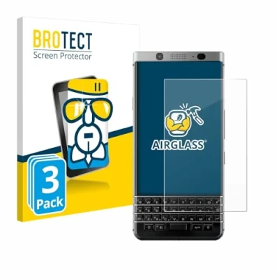 Abbildung von BROTECT Schutzglas für BlackBerry Keyone (3 Stück) Schutzfolie Panzer Folie Glas [Extrem Kratzfest 9H, Anti Fingerprint, Ultra Transparent]