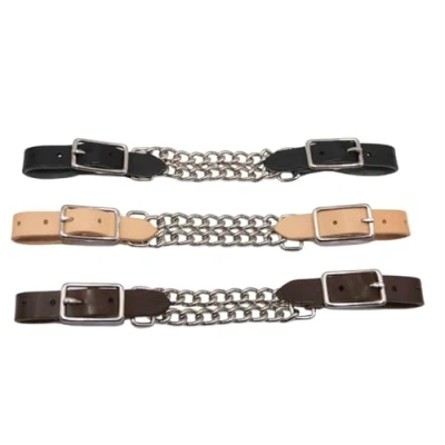 Abbildung von Amesbichler Reitsport AMKA Western Kinnriemen mit doppelter Kette weiches Leder