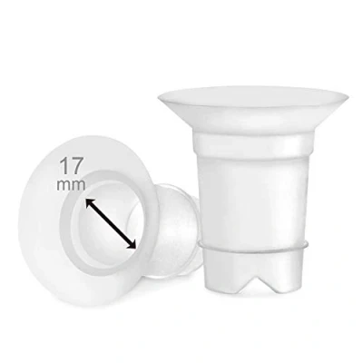 Abbildung von Maymom Flanscheinsätze 17 mm für und Medela. 24 Spectra Schilde/Flansche. Zur Verwendung mit Freestyle, Harmony Sonata, um den Nippelkanal auf zu reduzieren; 2 Stck.