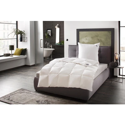 Abbildung von billerbeck Daunenbettdecke &quot;Eliana 90, Bettdecke in 135x200, 155x220, 200x200 cm, Sommer&quot;, normal, Füllung 90% Daunen, 10% Federn, Bezug 100% Baumwolle, (1 St.), Die Daunendecke für das ganze Jahr