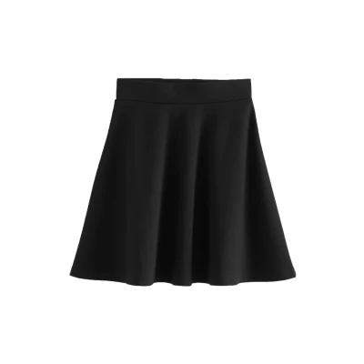 Abbildung von Next Jersey Stretch Pullon School Skater Skirt Alinienrock für Kinder, Größe: 110, Black