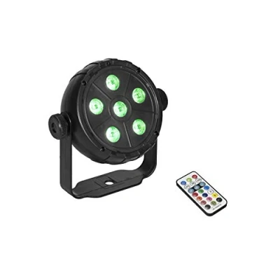 Abbildung von EUROLITE Discolicht USB Party Spot 6 RGB LED Musiksteuerung + Automatik Fernbedienung, (rot, grün, blau)