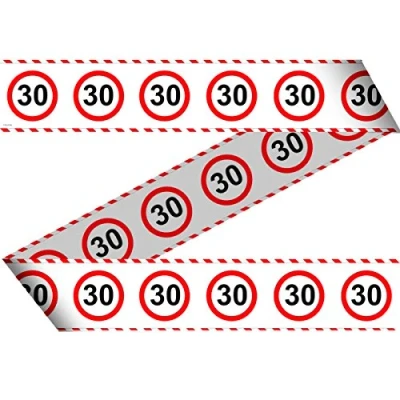 Abbildung von Verkaufsbandverkehrszeichen 30 Jahre