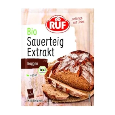 Abbildung von RUF Bio Sauerteig Extrakt, getrockneter Sauerteigextrakt aus Roggen Vollkornmehl, Roggensauerteig zum Backen von Brot &amp; Brötchen